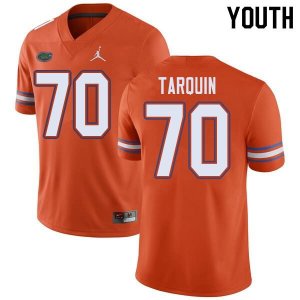 Youth Florida Gators #70 Michael Tarquin NCAA Jordan Brand Orange Authentic Stitched College Football Jersey ZXC7562CM